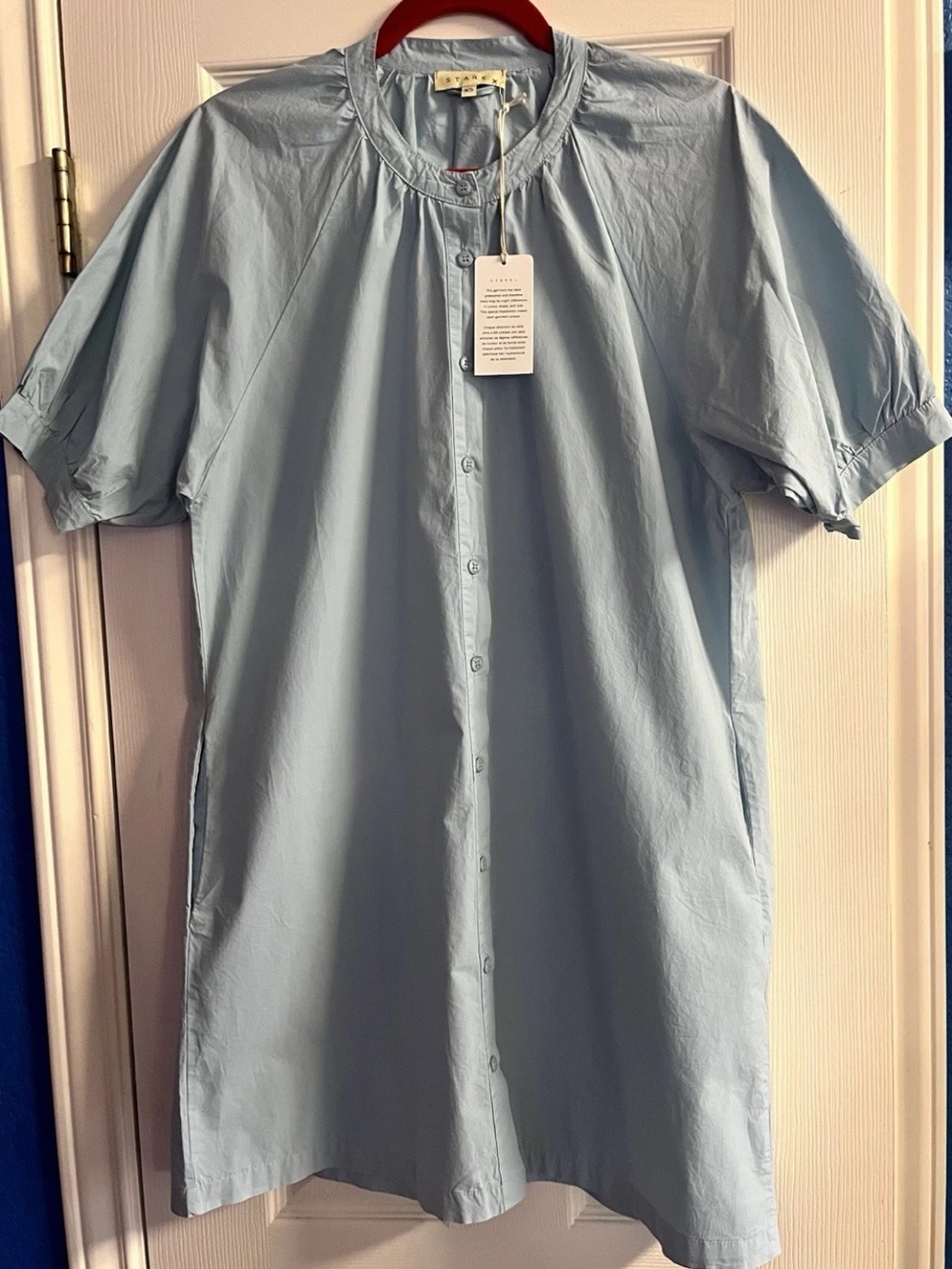 Stark X Fiona SeasideShort Sleeve Button-Front Mini Dress Size XS *missing belt*